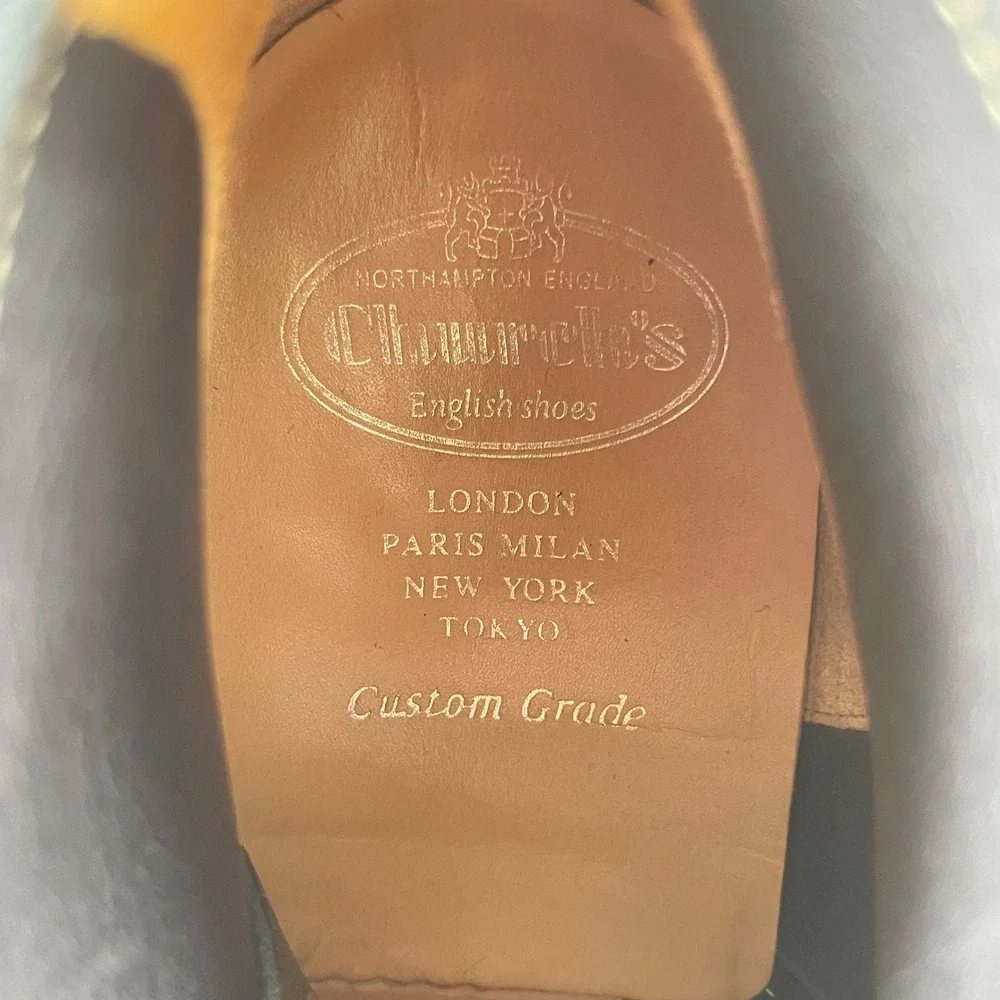 Church's Sahara L Chukka Boots Men 7 UK 6 EU 39 Black Suede Desert England Shoes